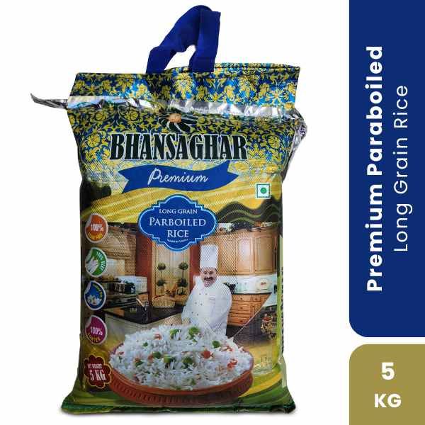 Bhansaghar Premium Paraboiled Long Grain Rice, 5 Kg