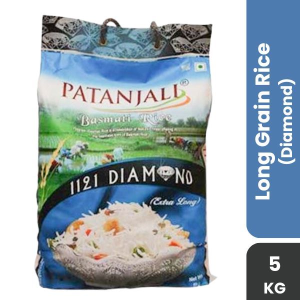 Patanjali Long Grain Rice, Diamond, 5kg