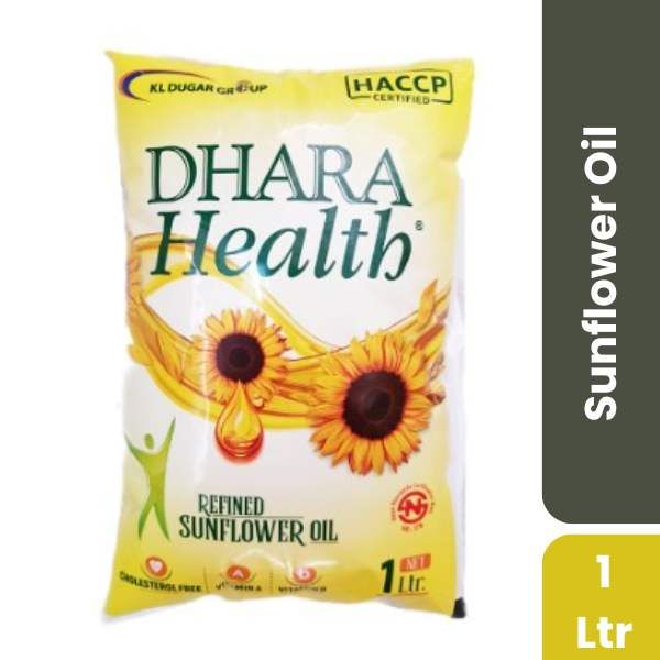 Dhara Sunflower Oil, 1Ltr