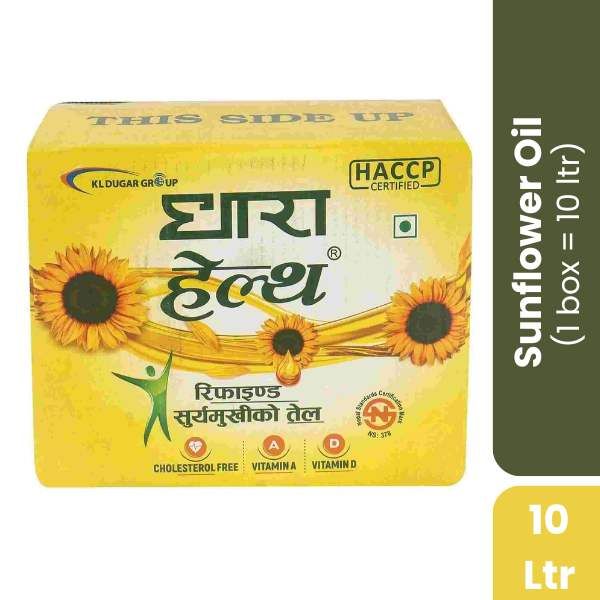 Dhara Sunflower Oil- 1 Box (10 Ltr)