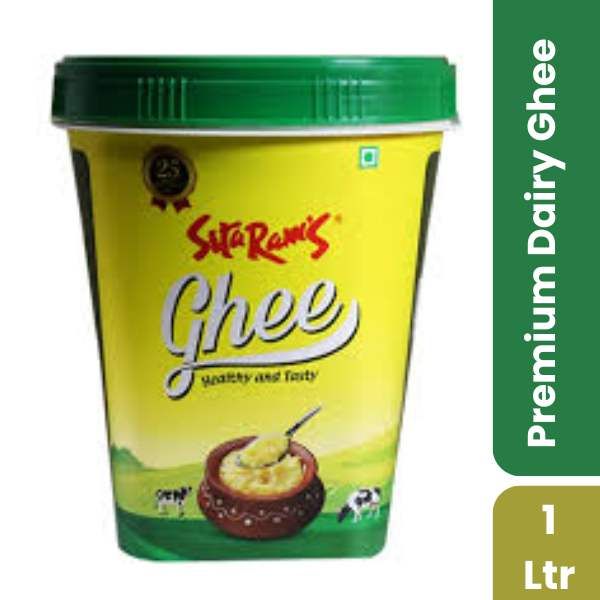 Sita Ram's Premium
Dairy Ghee, 1 Ltr Jar