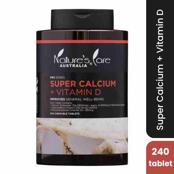 Nature Care Super Calcium + Vitamin D - 240 Tablets