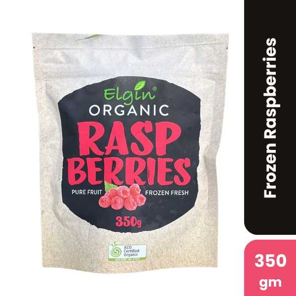 Elgin Organic FrozenRaspberries, 350gm