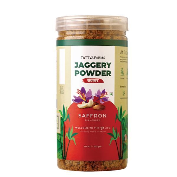 Tattva Farms Jaggery Powder (Saffron),300gm