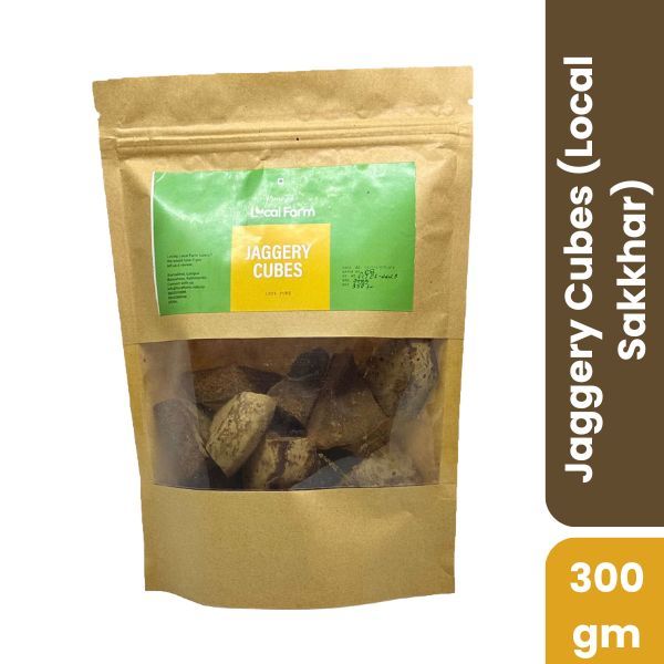 Local Farm Natural Jaggery Cubes (LocalSakkhar), 300gm