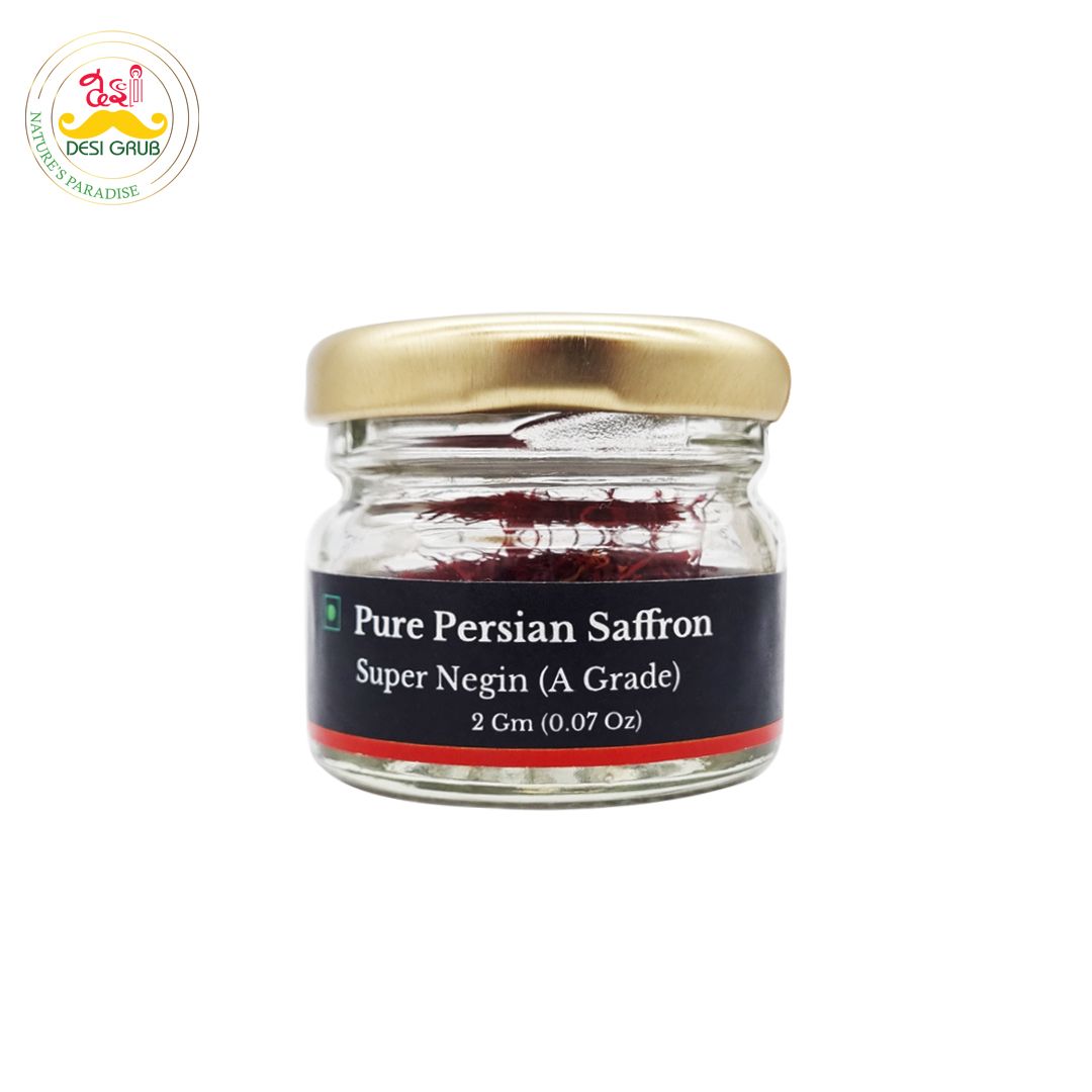 Desi Grub Pure Persian Saffron, 2gm Jar