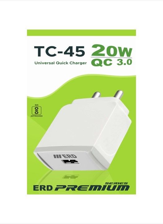 ERD TC-45 3Amp. 20W QC Protocol Mobile Charger USB Dock White