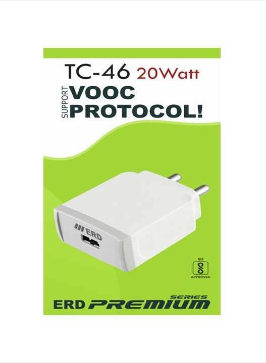 ERD TC-46 4Amp. 20W - VOOC Protocol Mobile Charger (USB Dock Only)