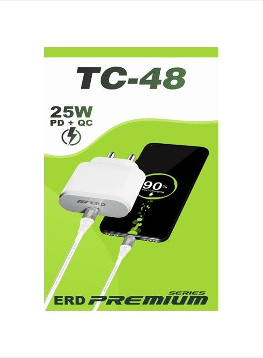 ERD TC-48 3Amp. 25W PD+QC Protocol Type-C USB Fast Charger