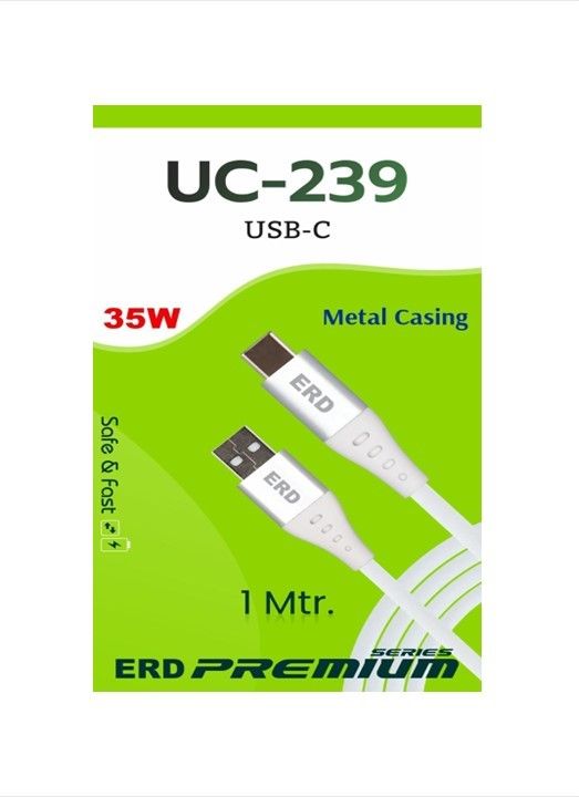 ERD UC-239 Type-C Metal Casing Data Cable 35W, 1 Meter