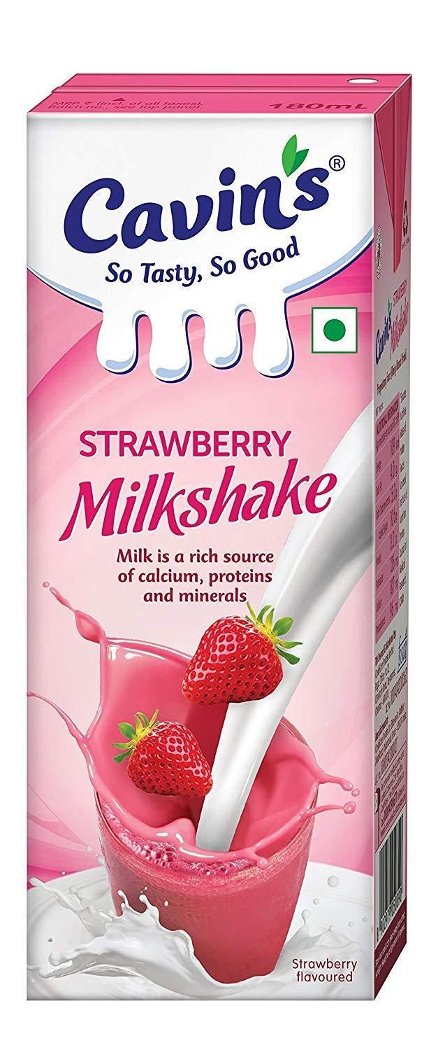 Cavins Milkshake, Strawberry, 180ml