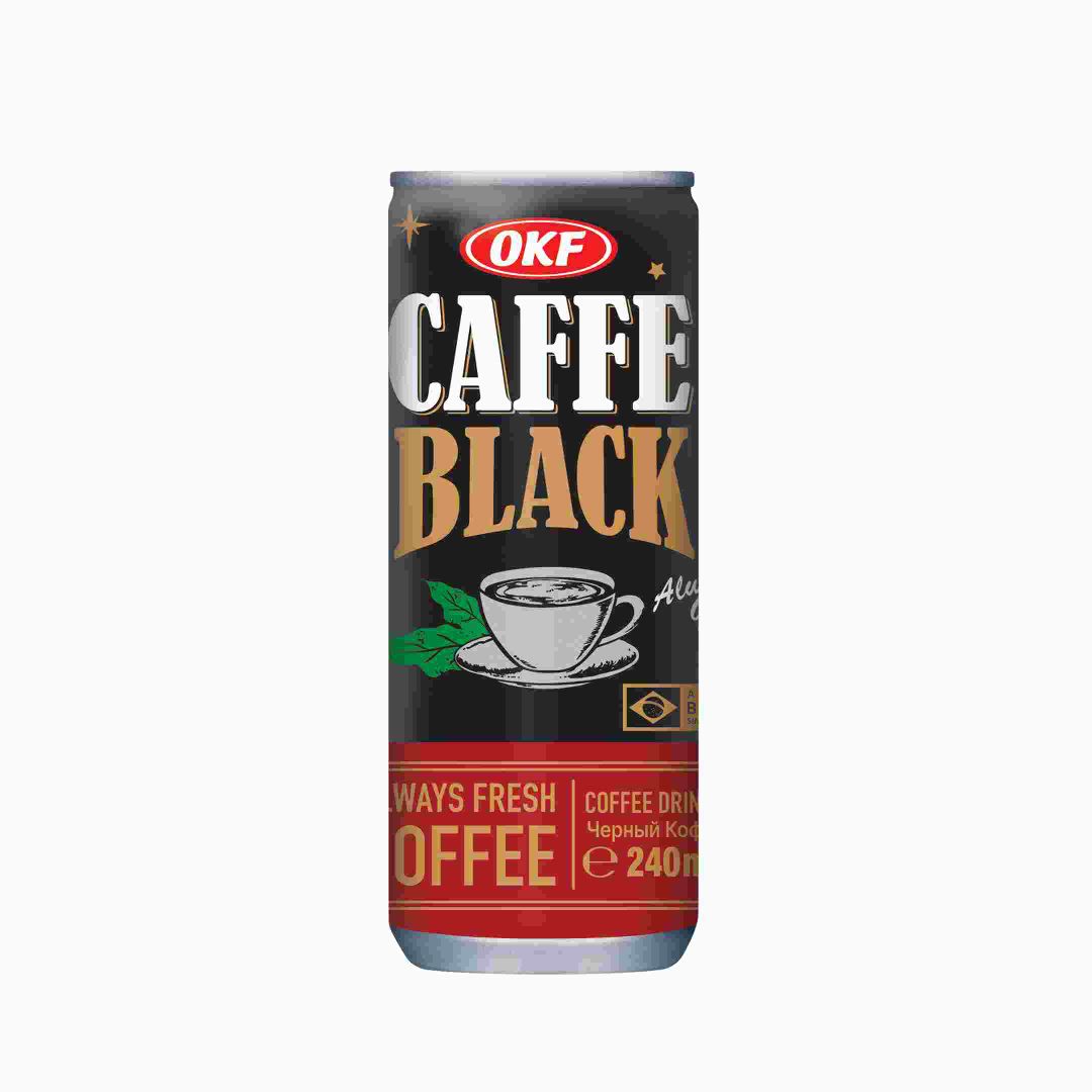 OKF Caffe Black Coffee Drink, 240ml Can