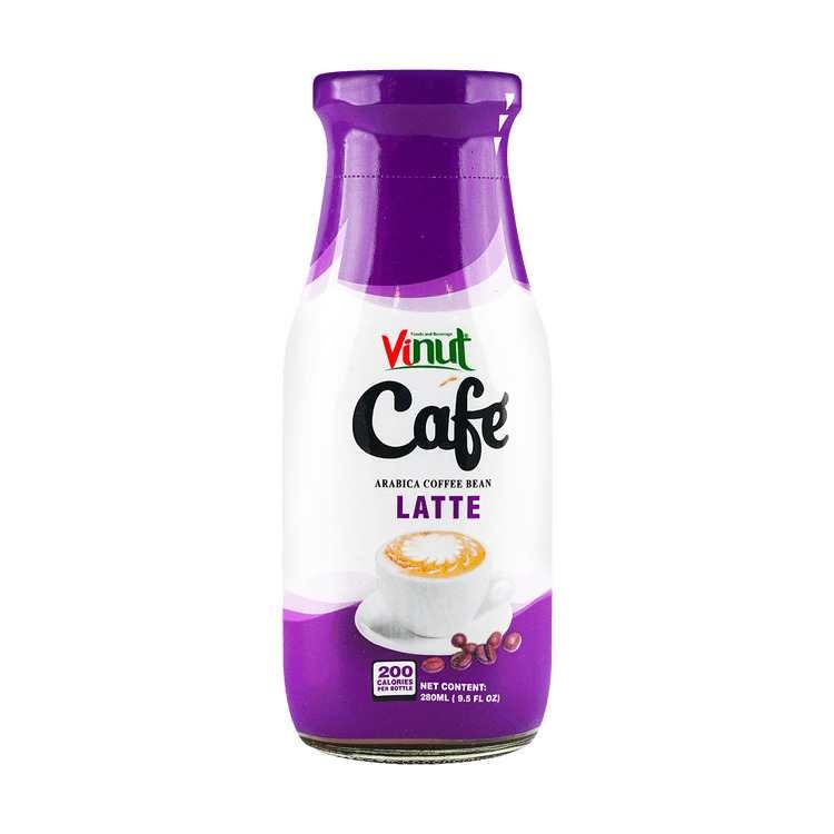 Vinut Cafe Ready-to-Drink Arabica Coffee Latte, 280ml (Glass Bottle)