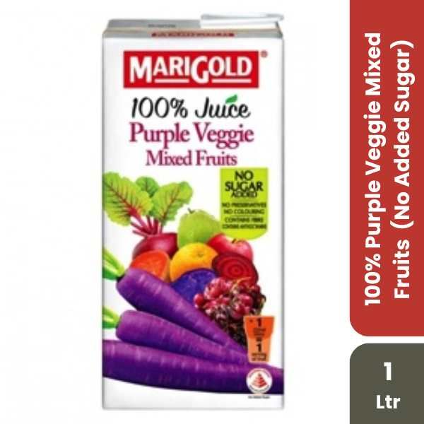 Marigold 100% Purple Veggie Mixed Fruits Juice No Added Sugar, 1Ltr