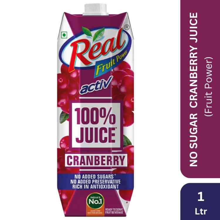 Real Activ 100% Juice Cranberry, 1 Ltr