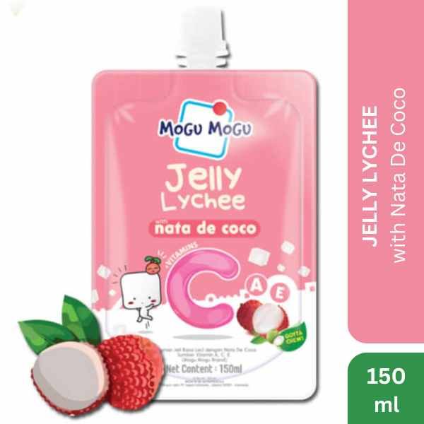 Mogu Mogu Jelly Lychee with Nata De Coco, 150ml