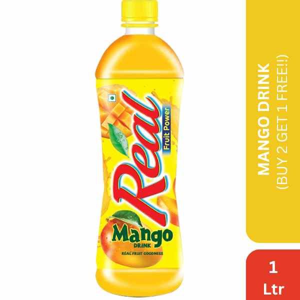 Real Mango Drink, 1ltr Pet Bottle ( Buy 2 Get 1 Free)