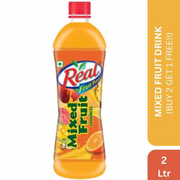 Real Mixed Fruit Drink, 2Ltr Pet Bottle ( Buy 2 Get 1 Free)