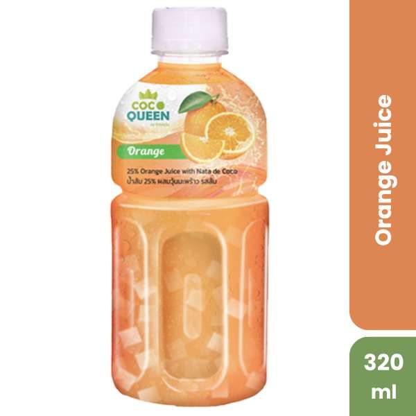 Coco Queen Nata De Coco Orange Juice, 320ml