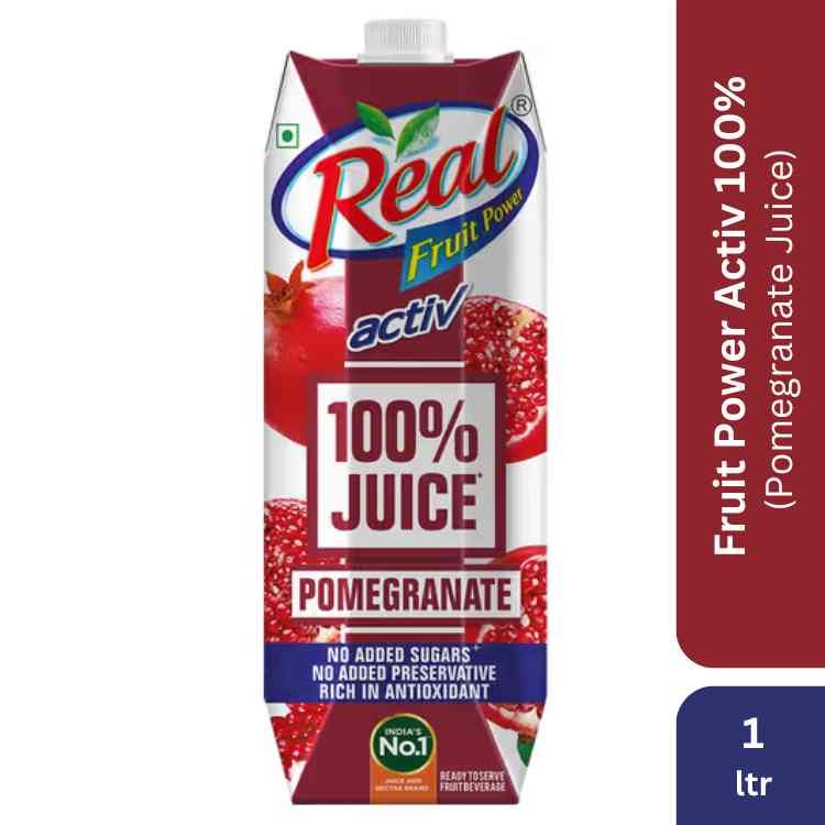 Real Activ 100% Juice Pomegranate, 1 Ltr