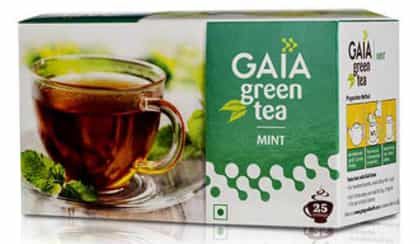 Gaia Green Tea & Mint, 25 Bags