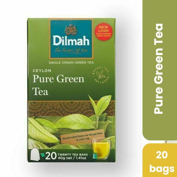 Dilmah Pure Green Tea, 20 Tea Bags