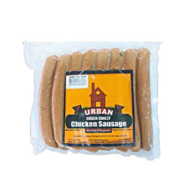 Urban Food Green Chilly Chicken Sausage, 400gm (940.148)