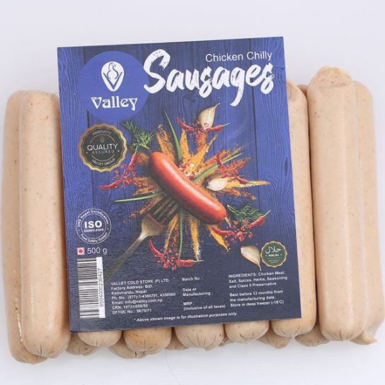 Chicken Chilly Sausage - Valley Cold Store - 500 gm