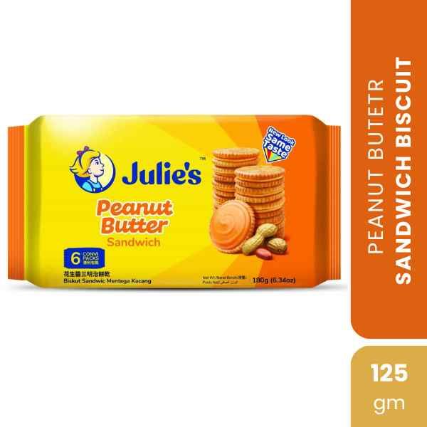 JULIE'S Peanut Butter Sandwich Biscuit, 180 gm