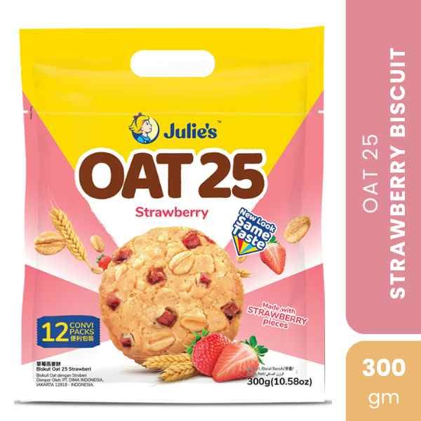 JULIE'S Oat 25 Strawberry Biscuit, 300gm