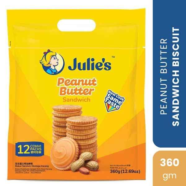 JULIE'S Peanut Butter Sandwich Biscuit, 360gm