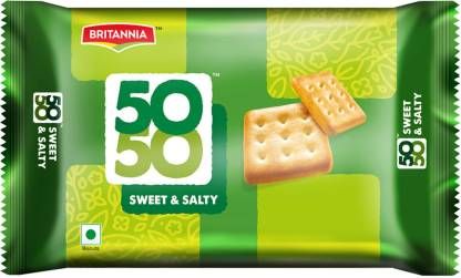 Britannia 50-50 Sweet & Salty Biscuits, 150 g