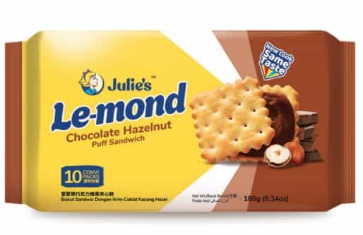 Julies Lemond Chocolate Hazelnut Sandwich, 180gm