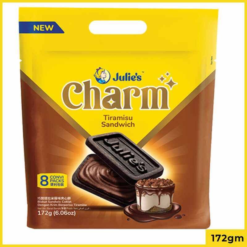 Julie's Charm Tiramisu Sandwich Biscuits, 172gm