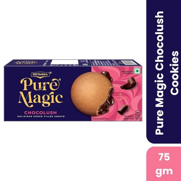 Britannia Pure Magic Chocolush Cookies, 75gm