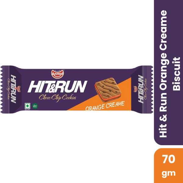 Anmol Hit & Run Orange Creame Biscuit, 70gm