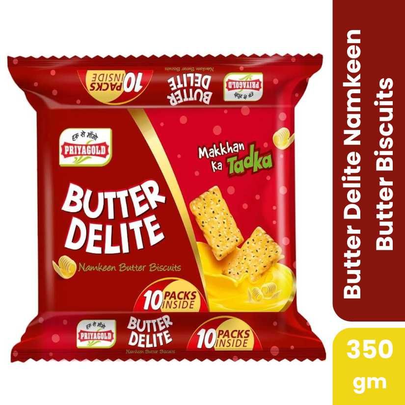 Priyagold Butter Delite Namkeen Butter Biscuits, 350g