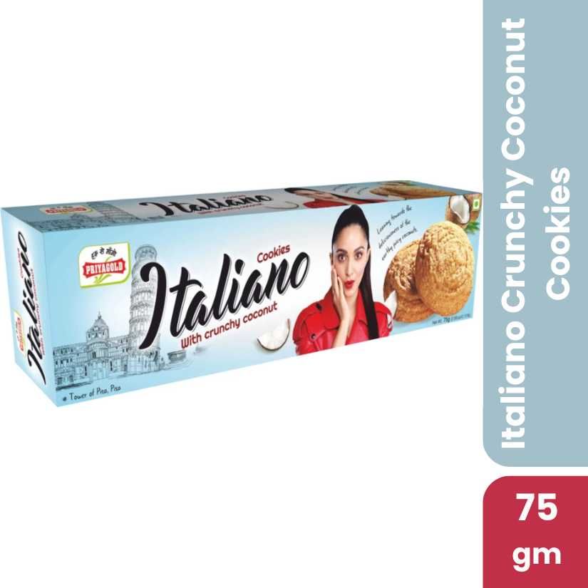 Priyagold Cookies - Italiano Crunchy Coconut, 75g