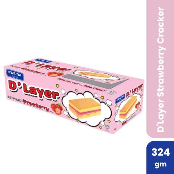 Hwaitai D'Layer Strawberry Cracker, 324gm