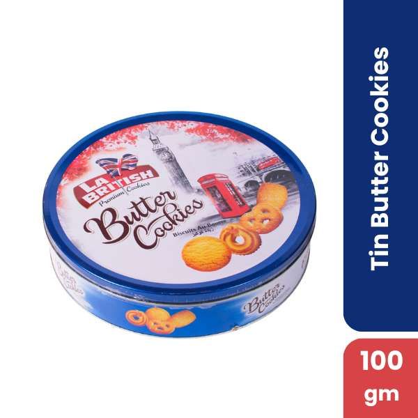 LA British Tin Butter Cookies, 100gm