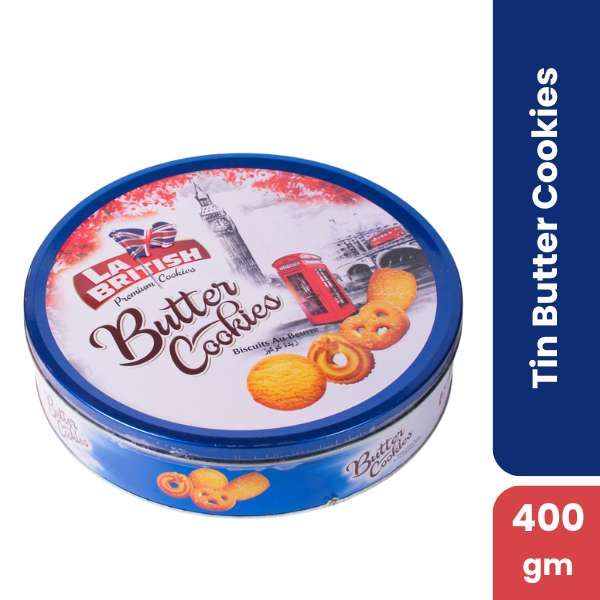 LA British Tin Butter Cookies, 400gm