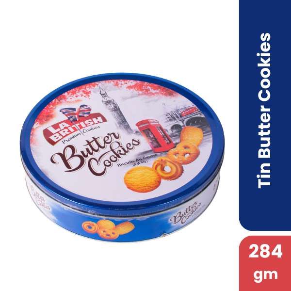 LA British Tin Butter Cookies, 284gm