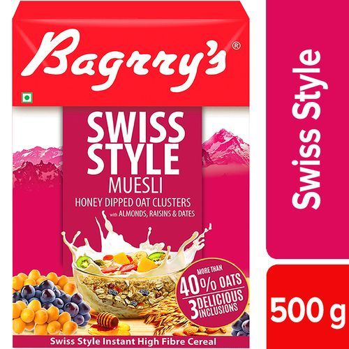 Bagrry's Crunchy Muesli Swiss Style, 500gm Box