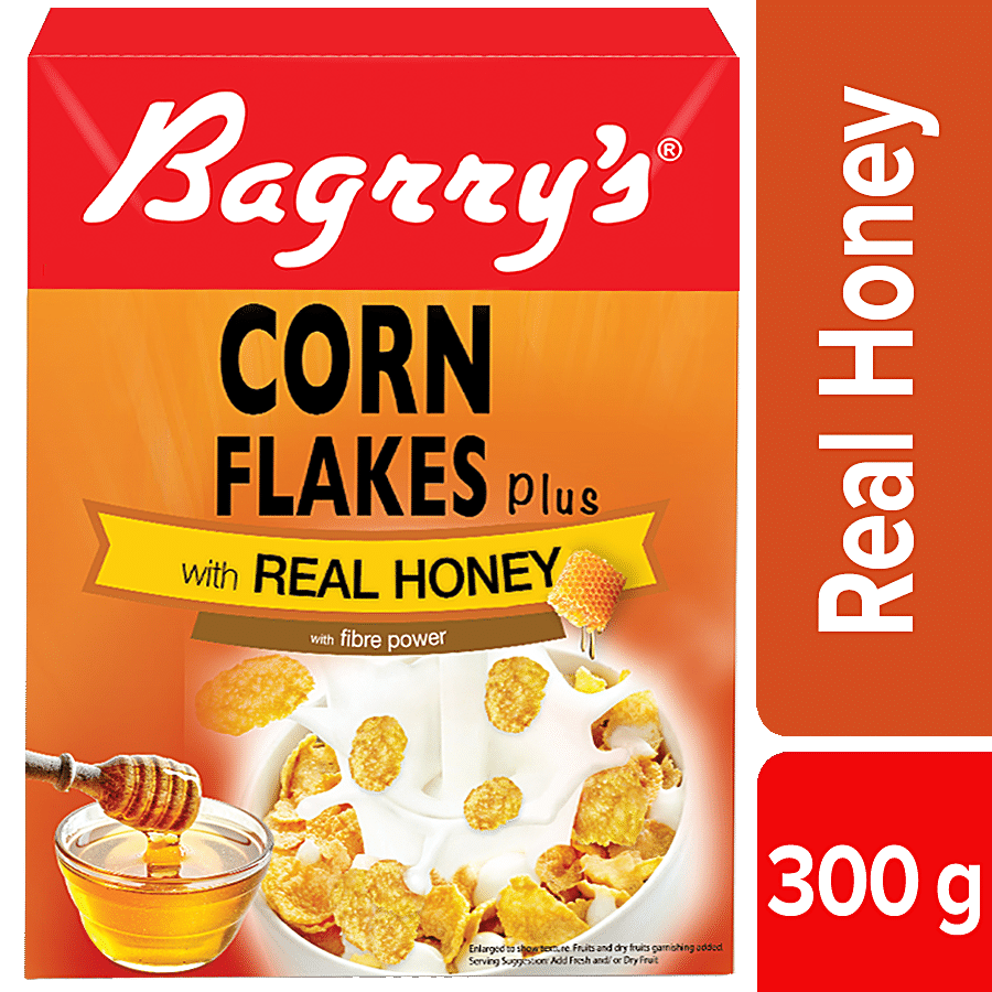 Bagrry's Cornflakes Real Honey, 300gm Box