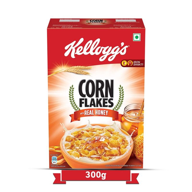 Kelloggs Corn Flakes with Real Honey, 300gm