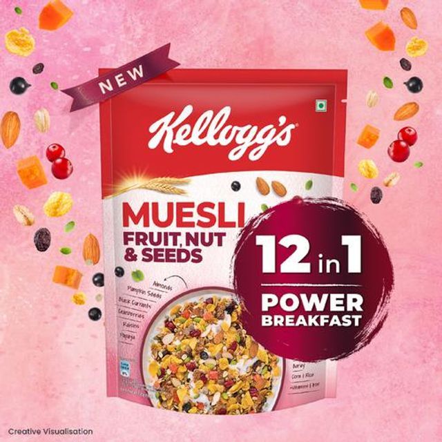 Kellogg's Muesli with 21% Fruit and Nut Pouch, 500 g