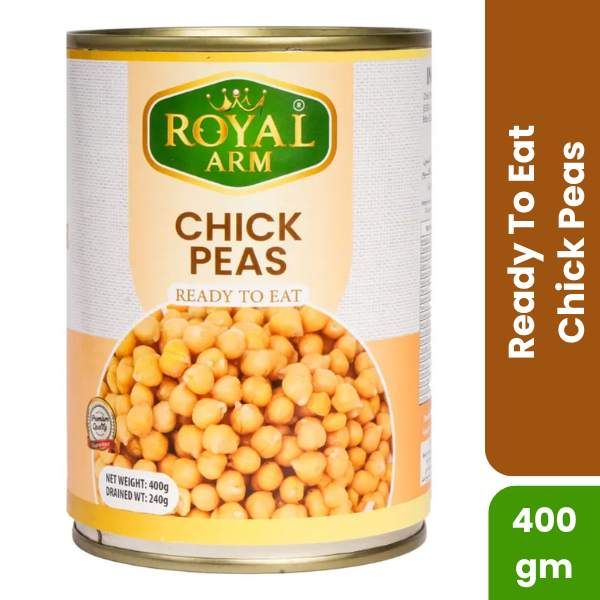 Royal Arm Ready To Eat Chick Peas, 400gm