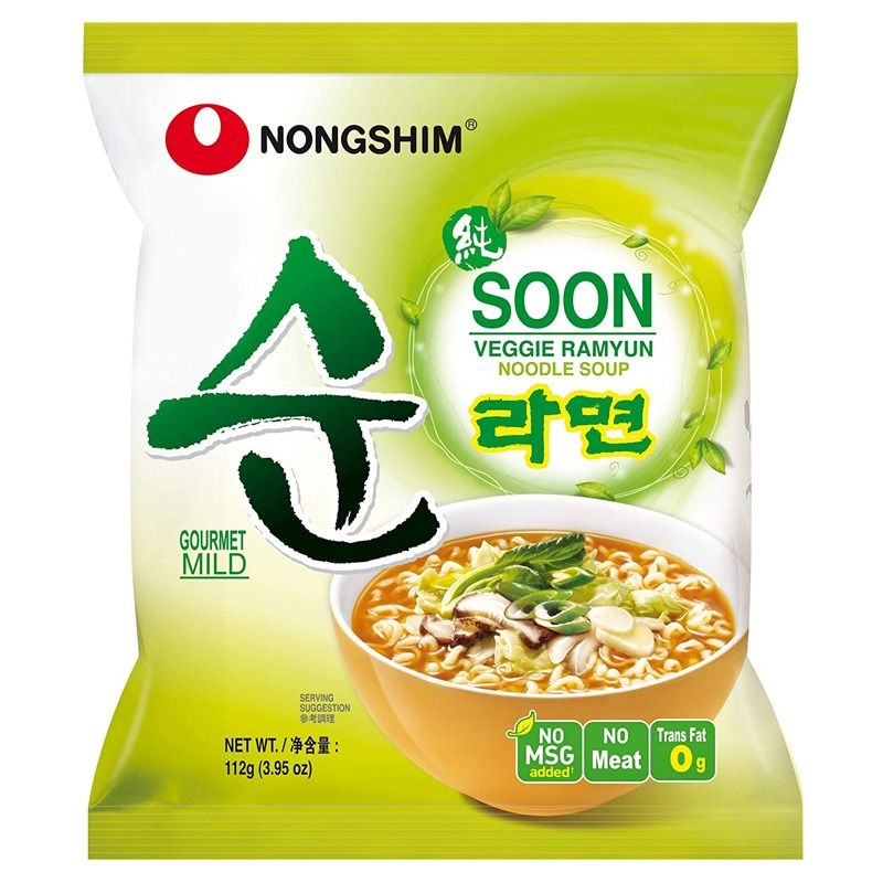 Nongshim Soon Veggie Ramyun Noodle Soup, 112gm