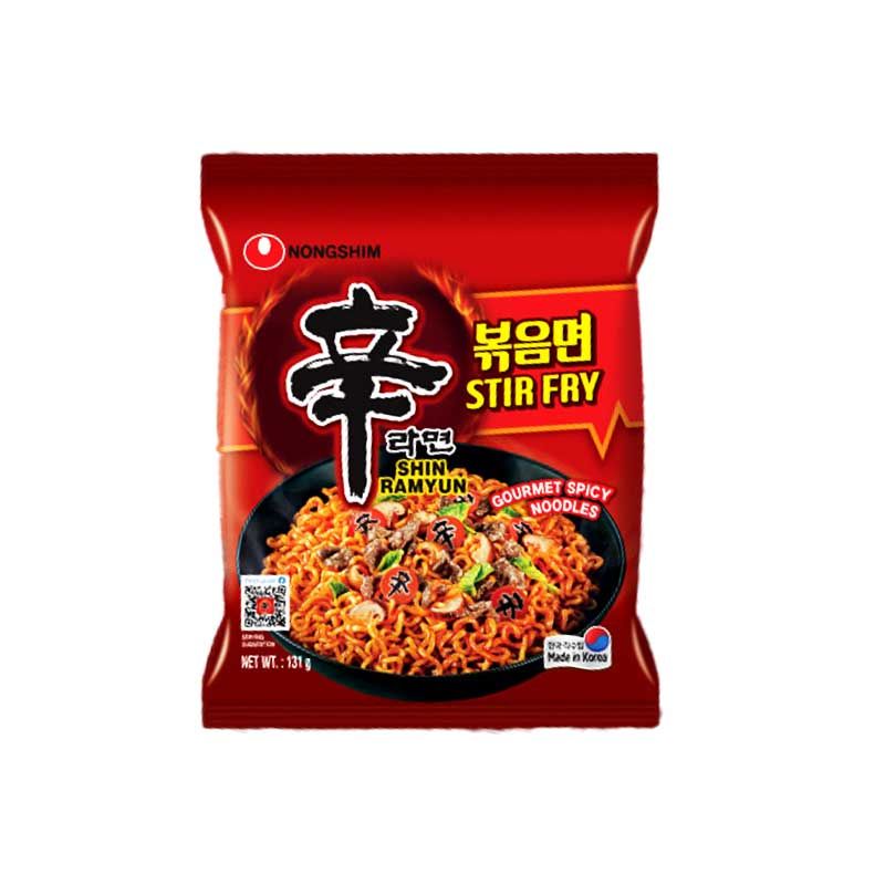 Nongshim Shin Ramyun Stir Fry Korean Ramen Noodles, 131gm