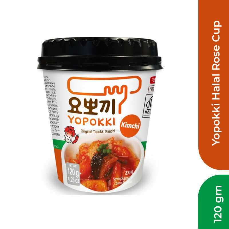 Yopokki Halal Kimchi Cup (Tteokbokki), 120gm